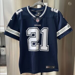 Nike Kids Navy Blue and White Jersey